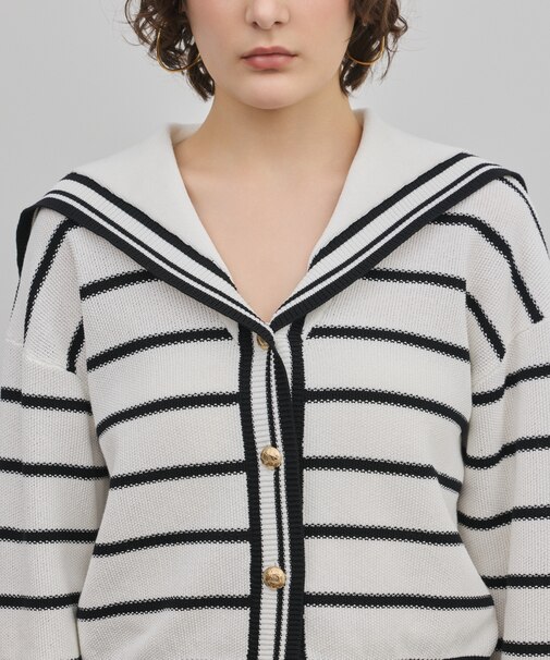 セーラーカラーニットトップ