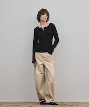 ヘンリーネックカットトップ