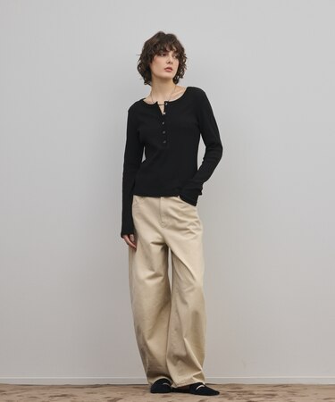 ヘンリーネックカットトップ