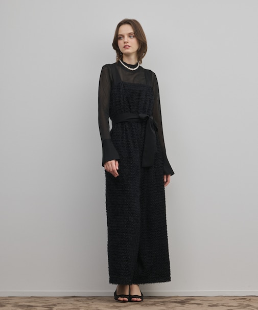 カットジャガードサロペット