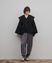 リネンオックスケープジャケット