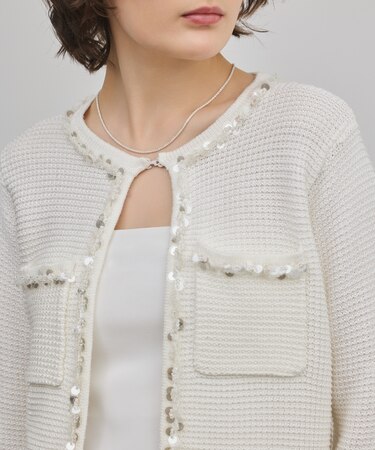 ブレードツイードニットジャケット