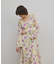 ボタニカルプリントティアードワンピース