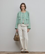 レースヘムツイードジャケット