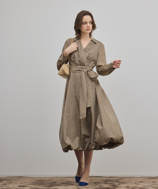 カシュクールバルーンワンピース