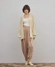 zipミドルニットカーディガン