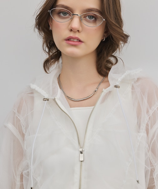 チュールパーカー