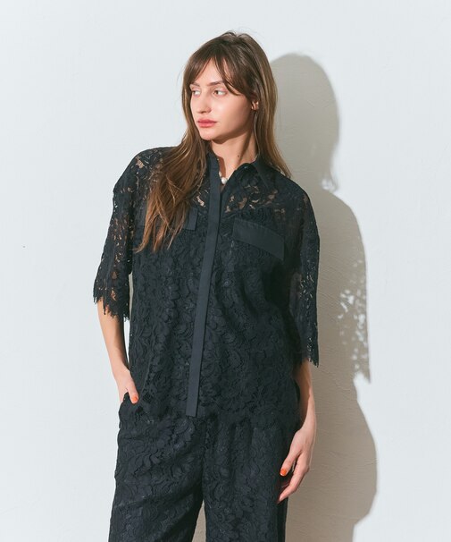 レースコンビシャツ