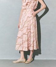 チェーンプリントタックキュロット