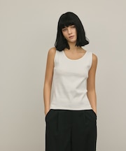 テレコノースリーブトップ