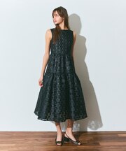 キカドットジャガードドレス