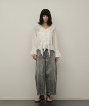 クロップトバレルパンツ