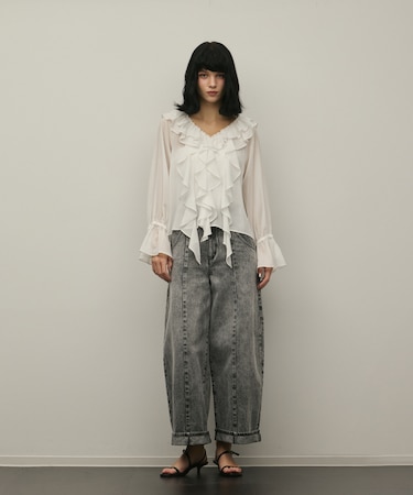 クロップトバレルパンツ