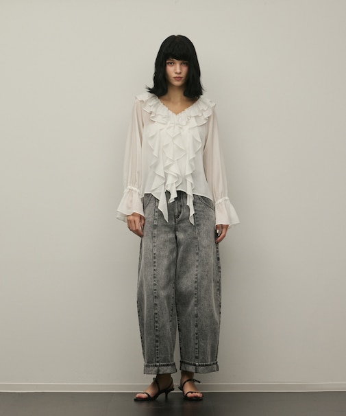 クロップトバレルパンツ