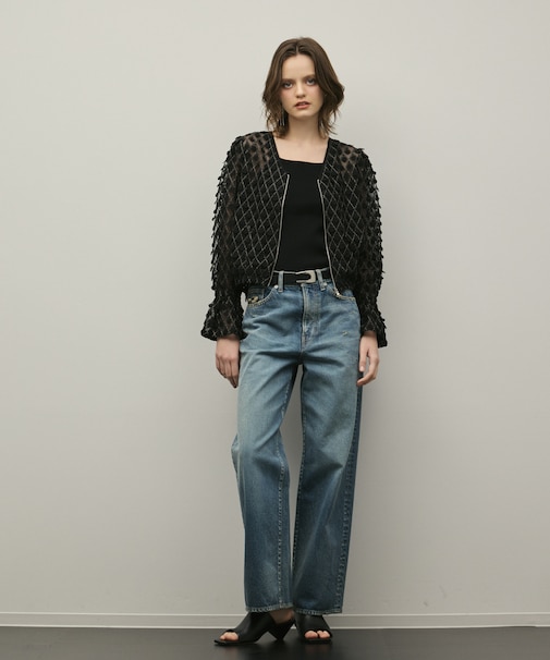 モチーフチュールブラウス