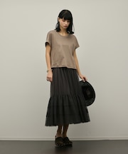 チュールティアードスカート