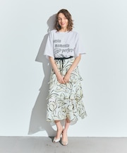 プリントレイヤードスカート