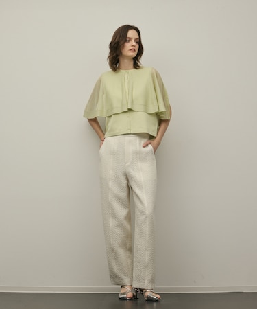 シアーケープニットカーディガン