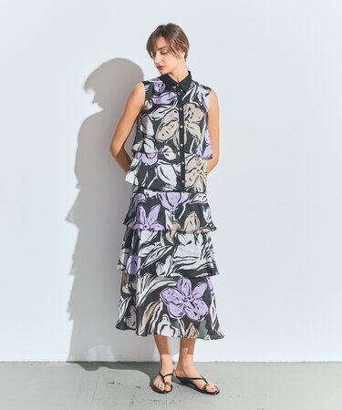 プリントレイヤードノースリーブ