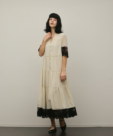 カフタンシフォンワンピース