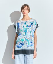 スカーフポンチョトップ