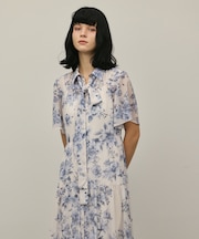 【スタイリスト木津明子さんインスタライブ紹介】フラワープリントシャツフレアワンピース