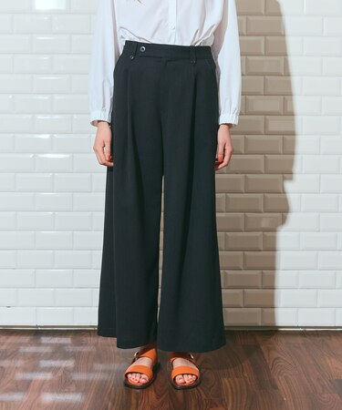 リネンタッチタックパンツ