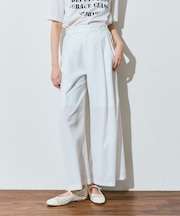 リネンタッチタックパンツ