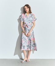 リゾートプリントツイルドレス