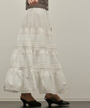 ピンタックティアードスカート