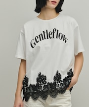 レースヘムロゴTシャツ