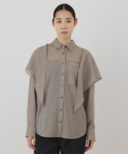 ストール付シャツ