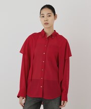 ストール付シャツ