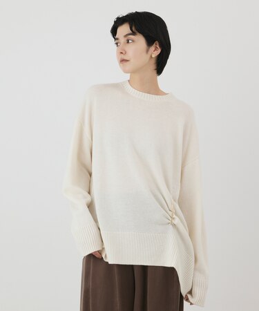 イレヘムブローチニットトップ