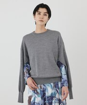 ウールスリットニットトップ