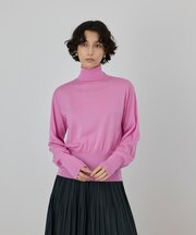 カシミヤ混ニットトップ