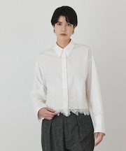 レースヘムシャツ
