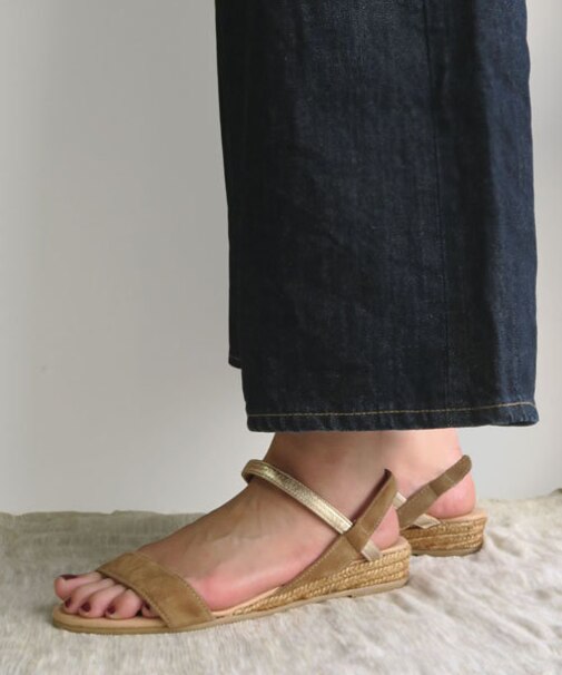 新色登場！【gaimo/ガイモ】バイカラーストラップサンダル[Esmeralda/エスメラルダ 靴]