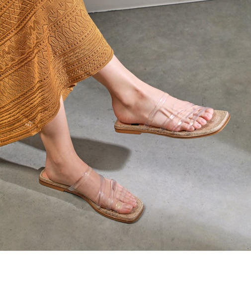 【 GAIMO (ガイモ) 】 クリアストラップサンダル /RODO