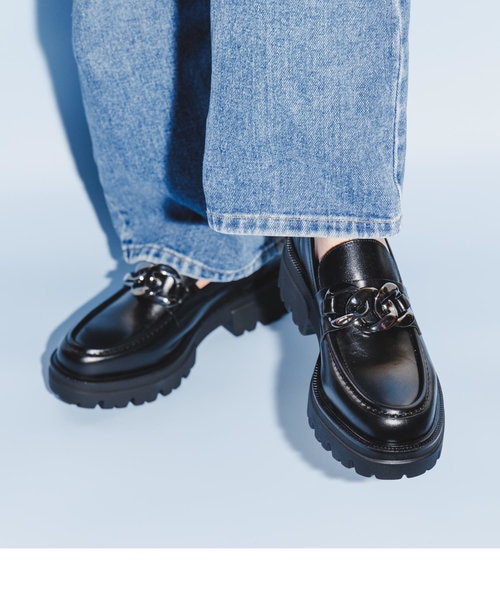 ボントレ] ローファー 厚底チェーンローファー レディース 20851