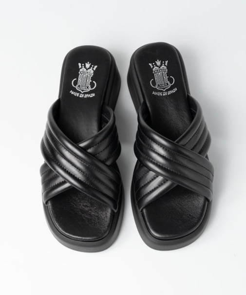 【BONTRE/ボントレ】パフィーステッチクロスサンダル/40351-US