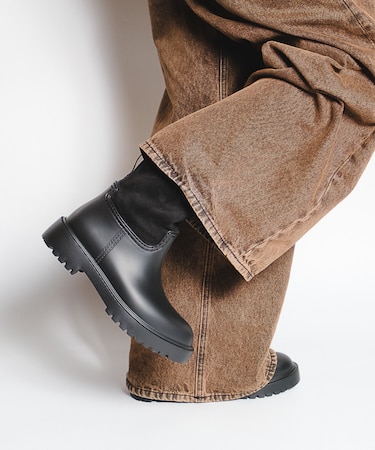 【晴雨兼用】【UNISA/ウニサ】ファーラバーブーツ/GASCON-UA