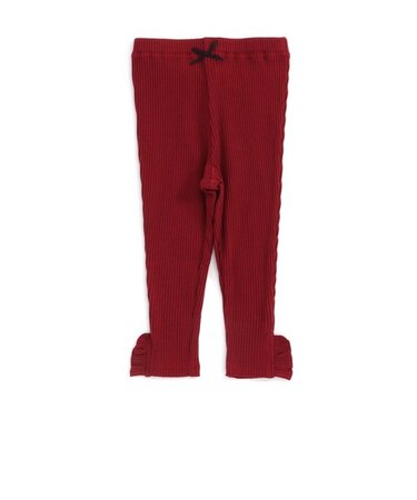 裾スリットリブレギンス