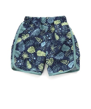 トロピカル柄トランクス水着