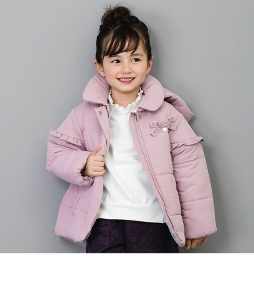 肩フリル中綿ジャケット