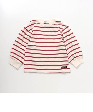 袖ギャザーボーダーＴシャツ