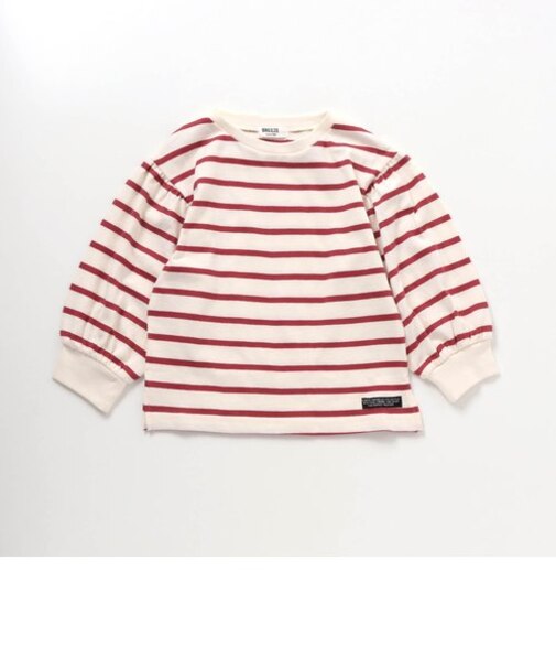 袖ギャザーボーダーＴシャツ