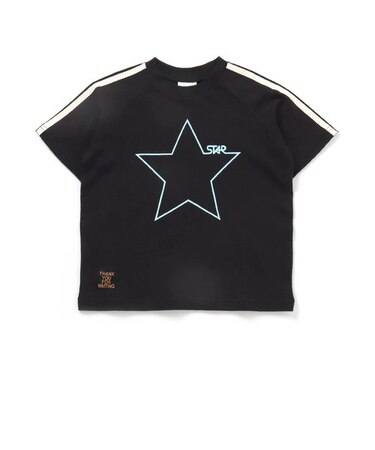 袖ラインスターTシャツ