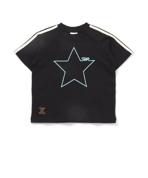 袖ラインスターTシャツ