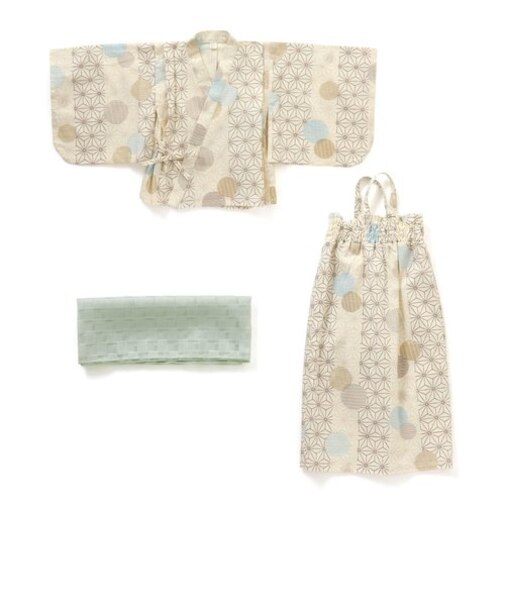 麻の葉ドット柄浴衣